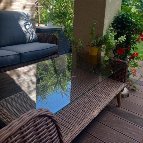 Technorattanowe meble na taras premium Cioso - Brown