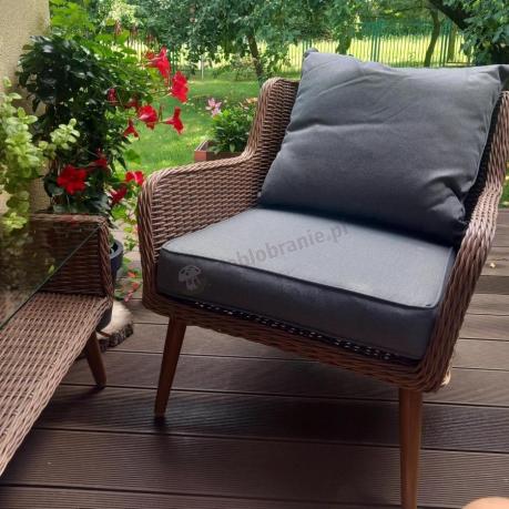 Technorattanowe meble na taras premium Cioso - Brown