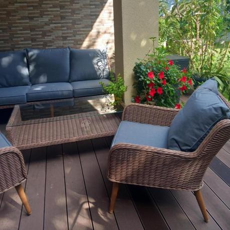Technorattanowe meble na taras premium Cioso - Brown
