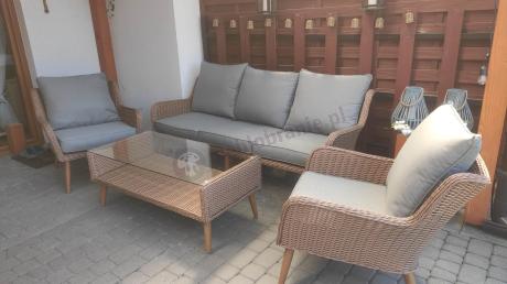 Technorattanowe meble na taras premium Cioso - Brown