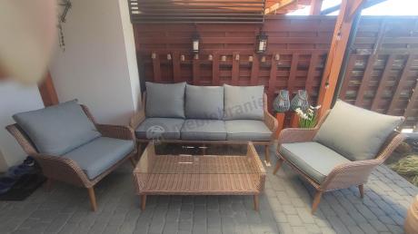 Technorattanowe meble na taras premium Cioso - Brown