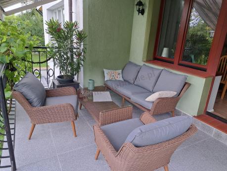 Technorattanowe meble na taras premium Cioso - Brown