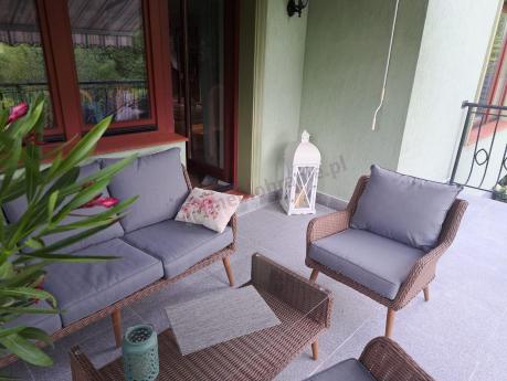Technorattanowe meble na taras premium Cioso - Brown