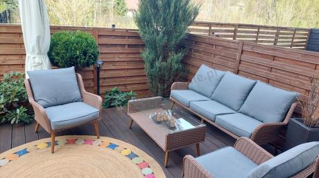 Technorattanowe meble na taras premium Cioso - Brown