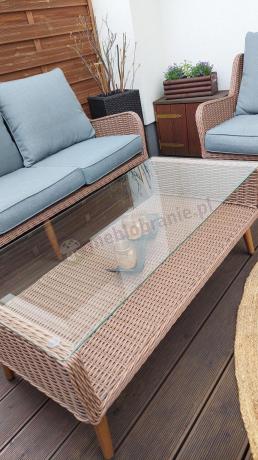Technorattanowe meble na taras premium Cioso - Brown