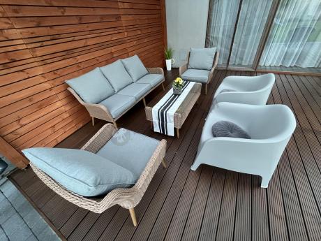 Technorattanowe meble na taras premium Cioso - Brown