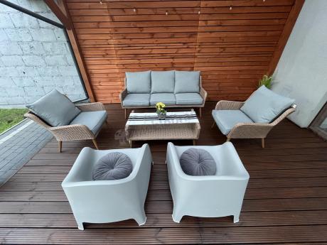 Technorattanowe meble na taras premium Cioso - Brown