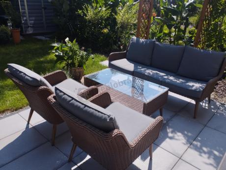 Technorattanowe meble na taras premium Cioso - Brown