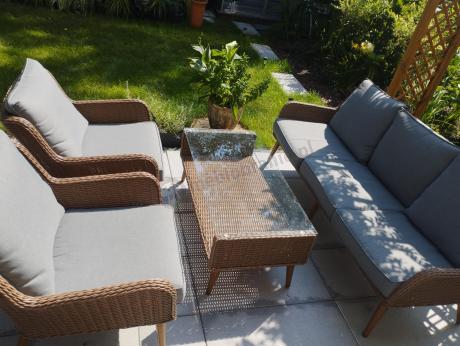 Technorattanowe meble na taras premium Cioso - Brown