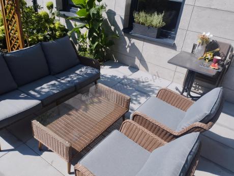 Technorattanowe meble na taras premium Cioso - Brown