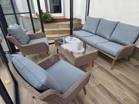 Technorattanowe meble na taras premium Cioso - Brown