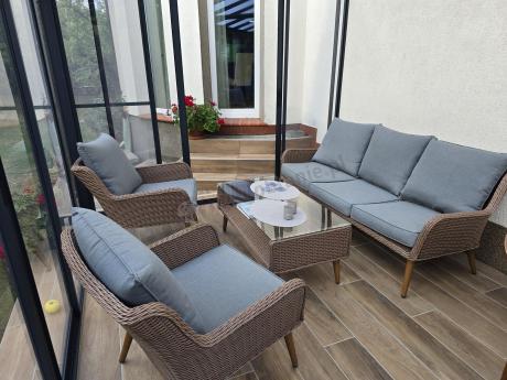 Technorattanowe meble na taras premium Cioso - Brown