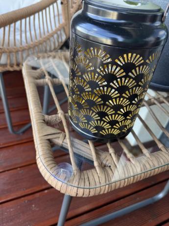 Technorattanowe meble na taras w stylu boho - 2 fotele z podnóżkami - Torgiano Duo - Brown