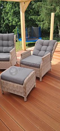 Technorattanowe meble ogrodowe - duży narożnik ze stołem 180cm 0 Laritto Corner XL - Creme