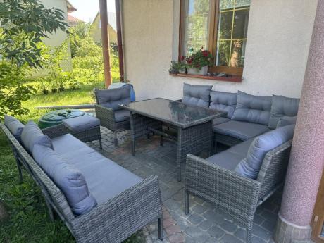 Technorattanowe meble ogrodowe narożne Perata Corner Dark Grey