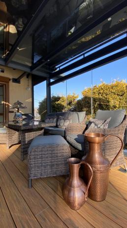 Technorattanowy komplet mebli na taras dla 7 osób Novici Dining Dark Brown