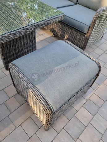 Technorattanowy komplet mebli na taras dla 7 osób Novici Dining Dark Brown