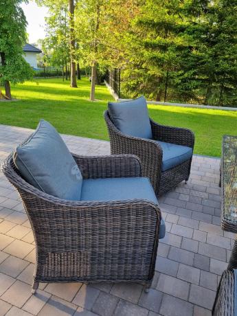 Technorattanowy komplet mebli na taras dla 7 osób Novici Dining Dark Brown