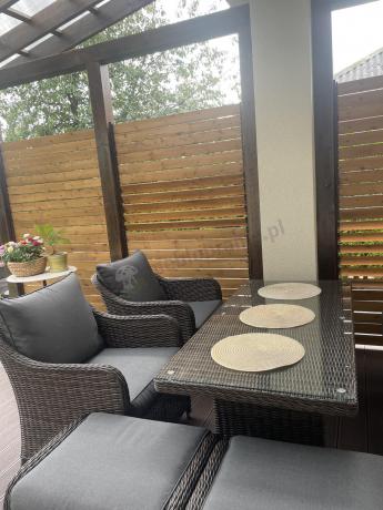 Technorattanowy komplet mebli na taras dla 7 osób Novici Dining Dark Brown