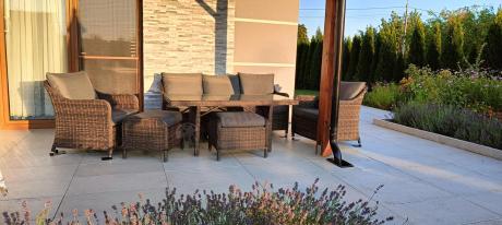 Technorattanowy komplet mebli na taras dla 7 osób Novici Dining Dark Brown