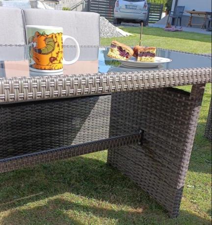 Technorattanowy komplet mebli ogrodowych Cofete Grande – Dark Grey