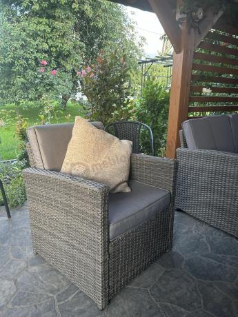 Technorattanowy komplet mebli ogrodowych Cofete Grande – Dark Grey