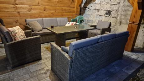Technorattanowy komplet mebli ogrodowych Cofete Grande – Dark Grey
