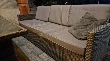 Technorattanowy komplet mebli ogrodowych Cofete Grande – Dark Grey