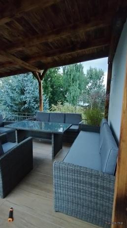 Technorattanowy komplet mebli ogrodowych Cofete Grande – Dark Grey