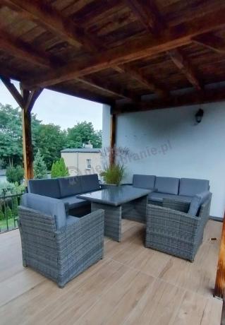 Technorattanowy komplet mebli ogrodowych Cofete Grande – Dark Grey