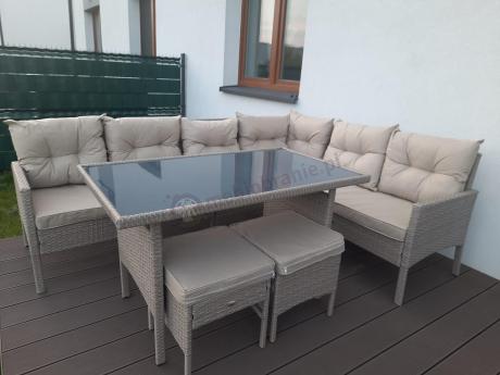 narożnik ogrodowy z wysokim stołem