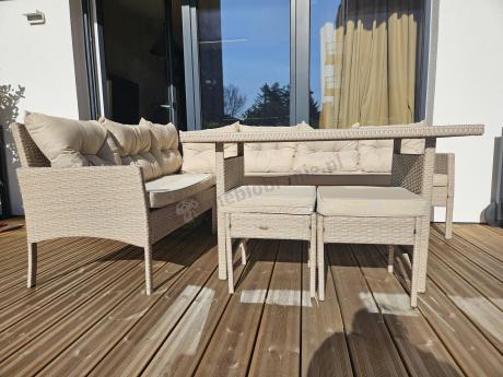 narożnik ogrodowy z wysokim stołem