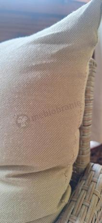 Technorattanowy narożnik z wysokim stołem, fotelem i pufami Perata Corner – Natural