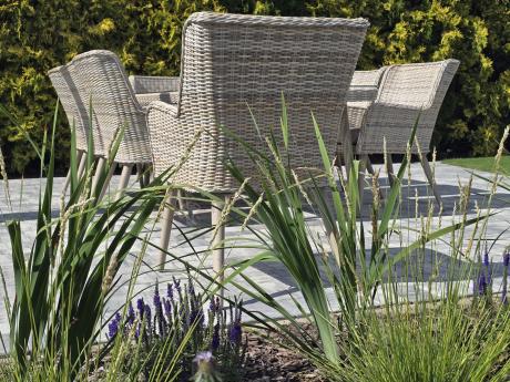 Technorattanowy zestaw ogrodowy ze stołem i 8 fotelami Tonitto Dining - Beige