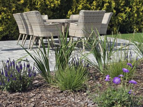 Technorattanowy zestaw ogrodowy ze stołem i 8 fotelami Tonitto Dining - Beige