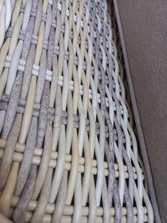 Wypoczynkowe meble z technorattanu z sofą i fotelami Cioso Beige