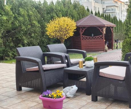 Zestaw Corfu Set Curver Brązowy - meble ogrodowe Corfu II