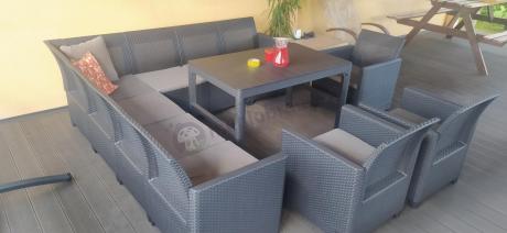 Zestaw dla 10 osób z narożnikiem Nedler VII, stołem podnoszonym i 3 fotelami - grafit