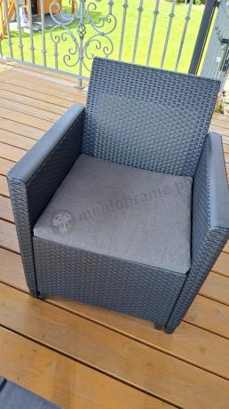 Zestaw dla 10 osób z narożnikiem Nedler VII, stołem podnoszonym i 3 fotelami - grafit