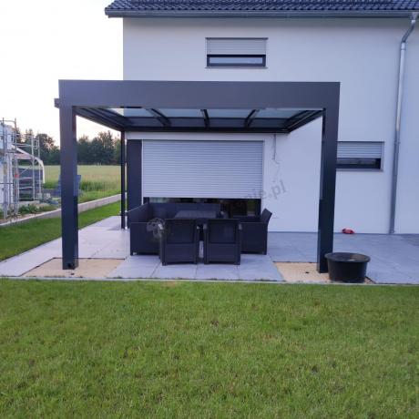 Zestaw dla 10 osób z narożnikiem Nedler VII, stołem podnoszonym i 3 fotelami - grafit