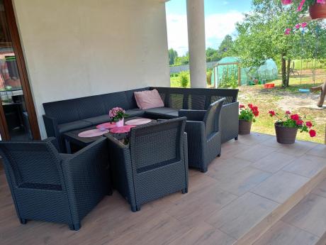 Zestaw dla 10 osób z narożnikiem Nedler VII, stołem podnoszonym i 3 fotelami - grafit