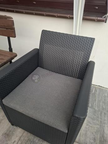 Zestaw dla 10 osób z narożnikiem Nedler VII, stołem podnoszonym i 3 fotelami - grafit