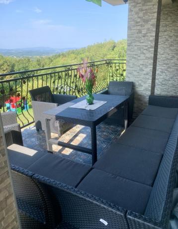 Zestaw dla 10 osób z narożnikiem Nedler VII, stołem podnoszonym i 3 fotelami - grafit