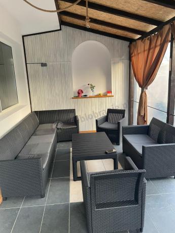 Zestaw dla 10 osób z narożnikiem Nedler VII, stołem podnoszonym i 3 fotelami - grafit