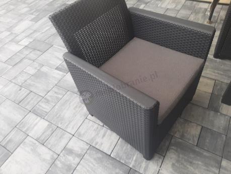 Zestaw dla 11 osób z narożnikiem Nedler VIII, trzema fotelami i stołem obiadowym - grafit