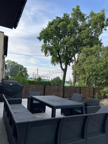 Zestaw dla 11 osób z narożnikiem Nedler VIII, trzema fotelami i stołem obiadowym - grafit