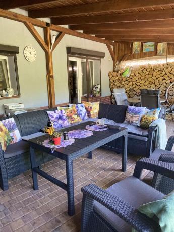 Zestaw dla 8 osób z narożnikiem, stołem podnoszonym i dwoma fotelami Relly VI grafit