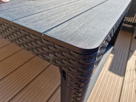 Zestaw dla 8 osób z narożnikiem, stołem podnoszonym i dwoma fotelami Relly VI grafit