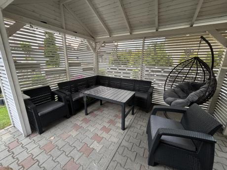 Zestaw dla 8 osób z narożnikiem, stołem podnoszonym i dwoma fotelami Relly VI grafit