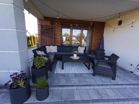 Zestaw dla 8 osób z narożnikiem, stołem podnoszonym i dwoma fotelami Relly VI grafit